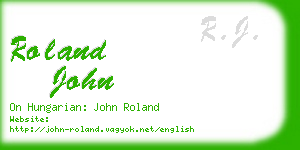 roland john business card